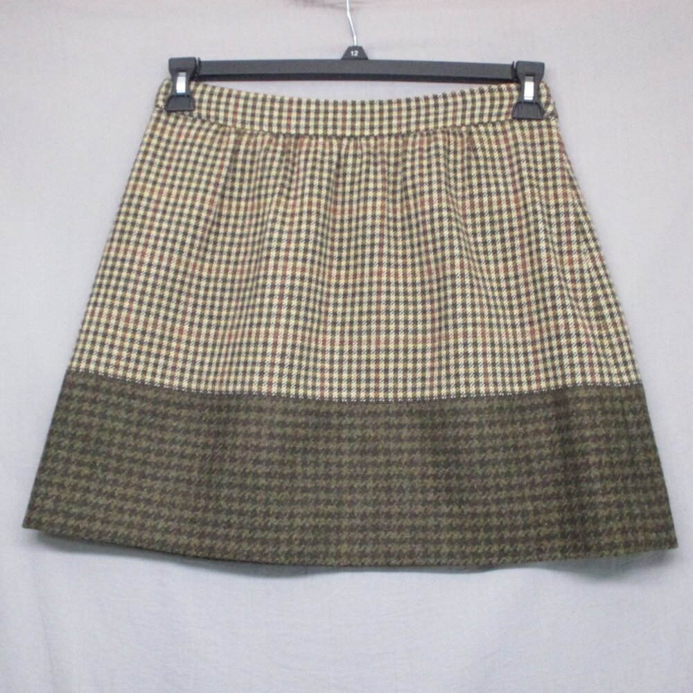J. Crew Lambs Wool‎ Plaid Brown Women Size | 2